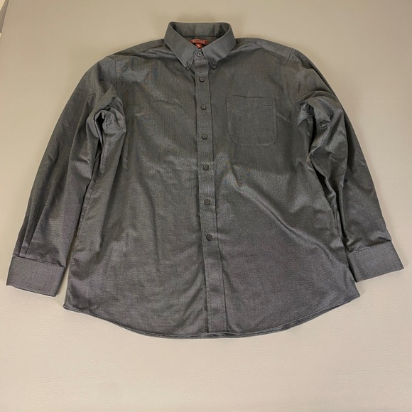 Red House Dress Shirt Men's XL Gray Long Sleeve Button Up Non Iron 100% Cotton - Picture 1 of 11
